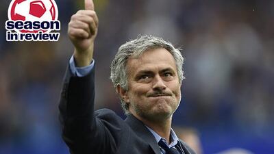 Jose Mourinho and Chelsea wrapped up the Premier League title with three games to spare in 2014/15. Tony O'Brien / Action Images / Reuters / May 24, 2015