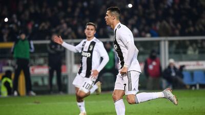 Cristiano Ronaldo celebrates after scoring for Juventus against Torino. AFP
