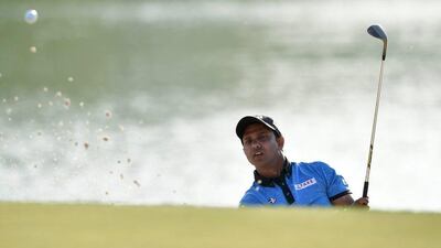 SSP Chawrasia plays a shot during the third round of the Hero Indian Open at Dlf Golf and Country Club on March 11, 2017 in New Delhi, India. Stuart Franklin / Getty Images