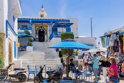 The cliffside village of Sidi Bou Said, north of Tunis, was recognised for its architecture and Sufi history. AFP