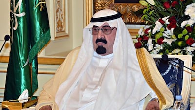 A handout picture released by the Saudi Press Agency September 29 2013 shows Saudi's King Abdullah at the Al Salam royal palace. King Abdullah was admitted to hospital on December 31, 2014 AFP Photo