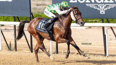 Bernardo Pinheiro guides Wadheha to victory at Sharjah in November, and the pair combine again in Abu Dhabi. Courtesy ERA