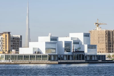 The view of Jameel Arts Centre from Dubai Creek