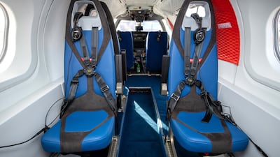 The AW609 TiltRotor aircraft at the EXPO 2020 Dubai helicopter terminal. Victor Besa/The National.