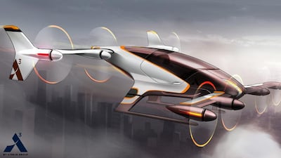 This artist rendering shows the Airbus flying car Vahana. Nearly a dozen companies around the globe, some of them with deep pockets like Airbus, are working to develop personal aircraft that let people hop over crowded roadways. Courtesy Airbus