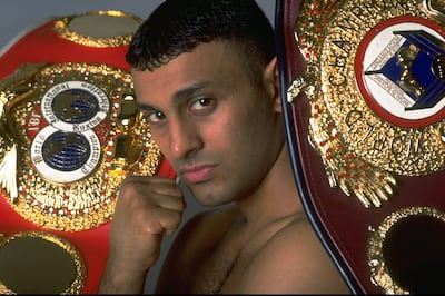Prince Naseem Hamed's groundbreaking boxing career was made possible by his strong personality, which El-Masry captures in the film. Photo: Allsport / Getty Images