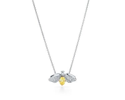 Tiffany Paper Flowers yellow diamond firefly pendant. Courtesy Tiffany & Co