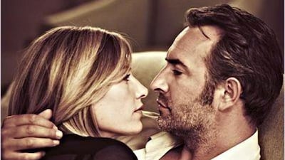 Cécile De France, left, and Jean Dujardin in a scene from the tri-lingual spy thriller Möbius. Courtesy Recifilms