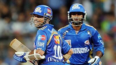 Despite the lauded Sachin Tendulkar, above left with Ambati Rayudu, playing for them, there are some fans of the IPL who dislike the Mumbai Indians and have set up a Facebook group to discuss their dislike of the franchise.