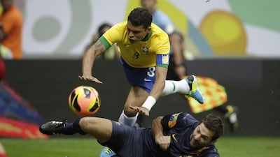Thiago Silva, centre-back (Paris Saint-Germain); age 29; 45 caps. Probably the most improved Brazil player from the squad that went to South Africa. His commanding performances for AC Milan won him a big-money transfer to PSG in 2012 and his form is such that Paolo Maldini declared him the best in the world. Will wear the captain’s armband for the hosts. Felipe Dana / AP