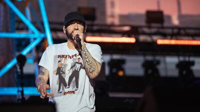 Eminem will return to the city for a third time, performing in the event's Saturday slot. Photo: Flash Entertainment