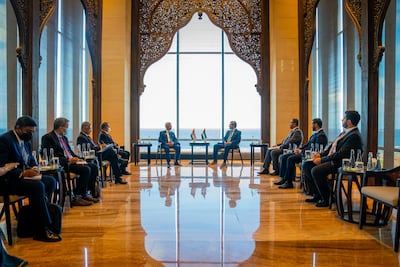 Sheikh Abdullah, Minister of Foreign Affairs and International Co-operation, wished India further progress, development and prosperity during a G20 meeting in Bali, Indonesia. Photo: Wam