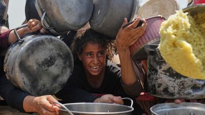 The proposal includes terms on the flow of aid into Gaza, where people are suffering from starvation. AP