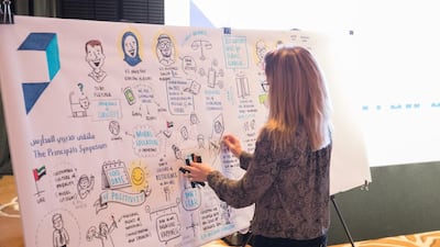 A participant at the symposium. Omar Al Askar for The Crown Prince Court - Abu Dhabi