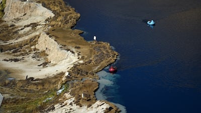 The lakes at Band-e Amir are famous for their deep blue colour, caused by runoff from rocky terrain rich in calcium carbonate. AFP