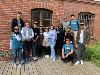 Dalia Awad with fellow Google team members in Germany. Photo provided