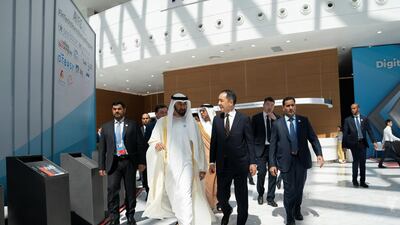 Sheikh Mohammed tours the Astana International Financial Centre.