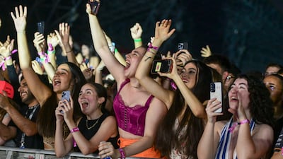 Fans cheer as Dave performs