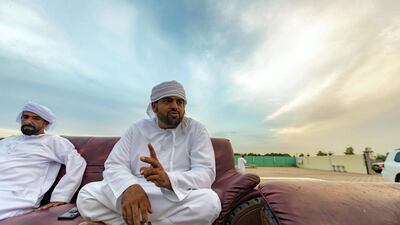 Ahmed Al Falahi hosts guests from around the Gulf at his ezba for the duration of the festival. Chris Whiteoak / The National
