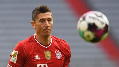 Bayern Munich's Robert Lewandowski now has 28 Bundesliga goals this season. Reuters
