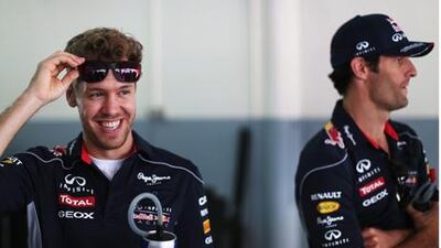 Sebastian Vettel's, left, relationship with Mark Webber, right, will be the focus of attention in China this weekend.