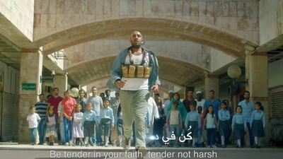 A screen Shot from Video by Kuwaiti telecoms firm Zain aired during Ramadan divides opinion with depiction of victims confronting a bomber.