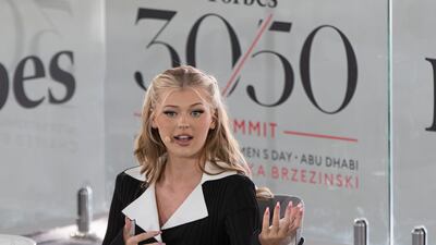TikTok star Loren Gray was in Abu Dhabi this week to speak at the Forbes 30/50 Summit. Ruel Pableo for The National