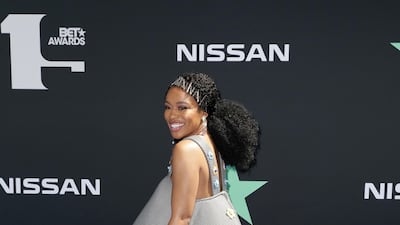 Nomzamo Mbatha arrives at the BET Awards on June 23, 2019, in Los Angeles. Reuters
