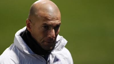 Real Madrid manager Zinedine Zidane speaks to the media before the training session. Yuya Shino / EPA
