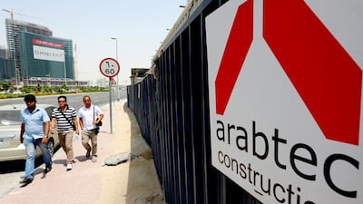 Arabtec was the UAE’s big stock story of 2014. Satish Kumar / The National