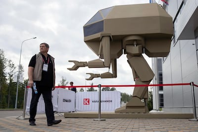A model of a guided robot-style system by Kalashnikov. AP