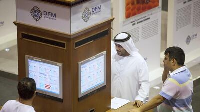 The Dubai Financial Market reported a more than three-fold increase in quarterly net income to Dh252.5 million. Antonie Robertson / The National