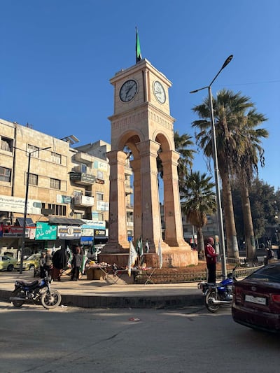 The clock tower in Idlib, Syria. Jamie Prentis / The National