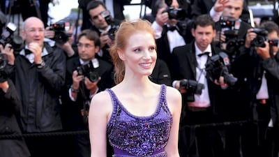 Jessica Chastain wears Givenchy to the 'All Is Lost' premiere at Cannes Film Festival in 2013. Getty Images
