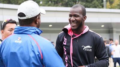 Daren Sammy, right, will now coach the West Indies white-ball team. Getty