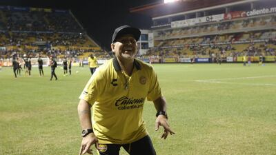 Maradona dances before the match. Getty Images