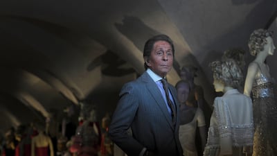 Valentino at the launch of his exhibition 'Valentino: Master of Couture' in London in 2012. AFP
