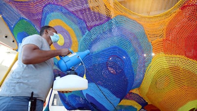 The Toshi's Net gallery is a trampoline-style playground at OliOli. Chris Whiteoak / The National