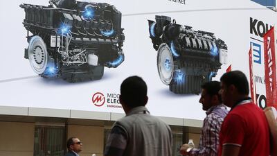 The Middle East Electricity exhibition brought more than 1,500 companies from across the world to the Dubai World Trade Centre this week. Pawan Singh / The National