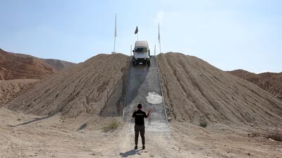 One of the obstacles at the X-Quarry Adventure Park in the Mleiha area of Sharjah