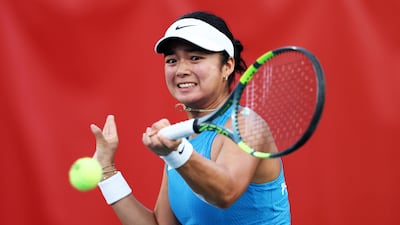 Alex Eala defeated Joanna Garland in the 2026 Asian Games quarter-finals. Getty Images