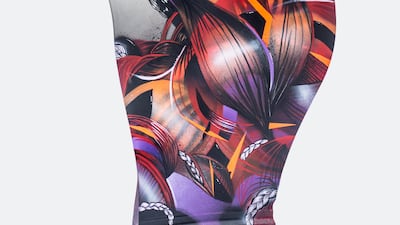 Engine fan blade painted by Miadana Randriamorasata is in the sale catalogue.