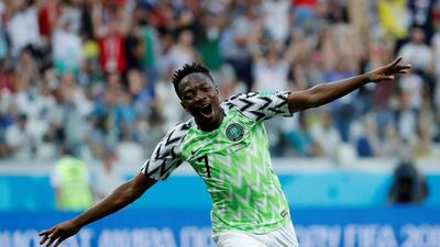Ahmed Musa scored both of Nigeria's goals in their win over Iceland. Toru Hanai / Reuters
