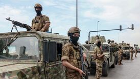 Lebanese Armed Forces soldiers at a checkpoint in Beirut. The military is under pressure to take action against Hezbollah. EPA