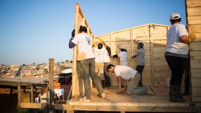 The group worked in partnership with Etihad Airways, which gave plane tickets to the volunteers. Photo courtesy Amelia Johnson