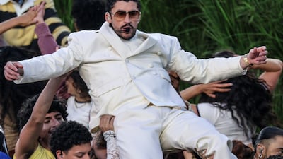 The Puerto Rican singer performed almost entirely in Spanish. EPA