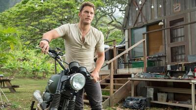 Chris Pratt in Jurassic World. (Chuck Zlotnick / Universal Pictures via AP)