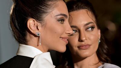 Jessica Kahawaty and Karen Wazen attend Tabayer Jewelry's Paris Fashion Week event on September 26, 2019. Getty Images