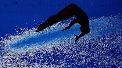A diver shown in action during the 2016 Fina Diving World Series Dubai leg. Francois Nel / Getty Images / March 17, 2016