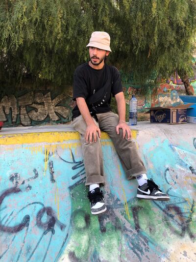 Abdul Hakim Barakat, the head skateboarding instructor at the &Hills park, is also known as Hakeem, meaning 'wise one'. Khaled Yacoub Oweis / The National